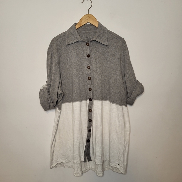 neon buddha Tops - Neon Buddha Cotton Button Down Blouse Size 3X